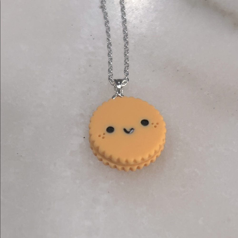 3/$30 • Adorable Yellow Cookie Pendant Necklace